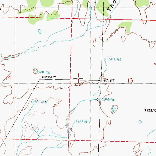Topographic Map of Big Glade Spring, OR