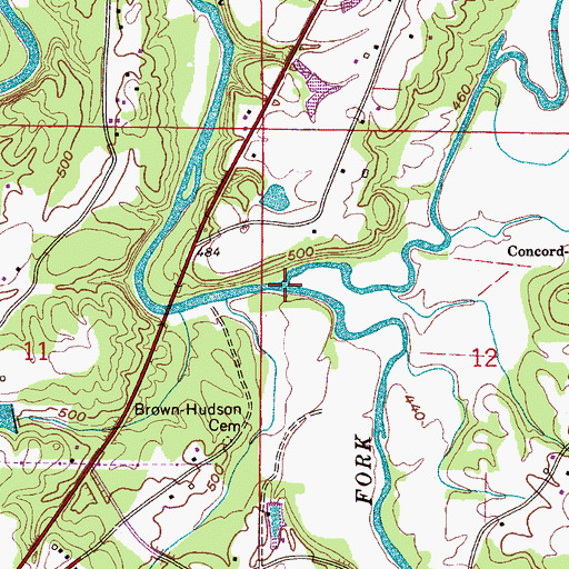 Topographic Map of Calvert Prong Little Warrior River, AL