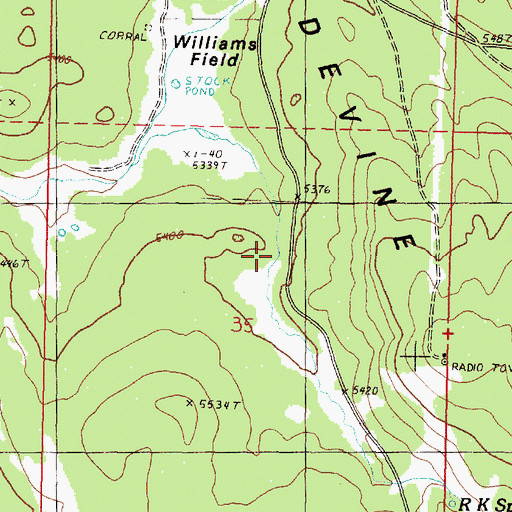 Topographic Map of RIL Spring, OR