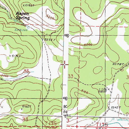Topographic Map of Log Pipe Spring, OR