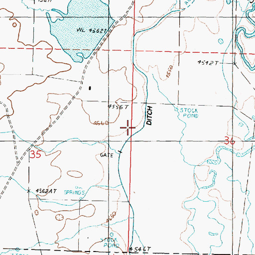 Topographic Map of West Side Ditch, OR