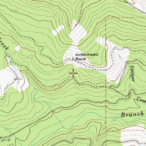 Topographic Map of Indianhead Rock, OR
