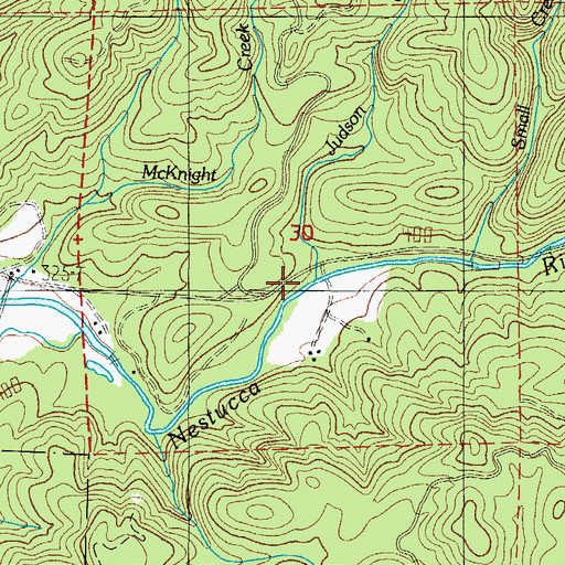 Topographic Map of Judson Creek, OR