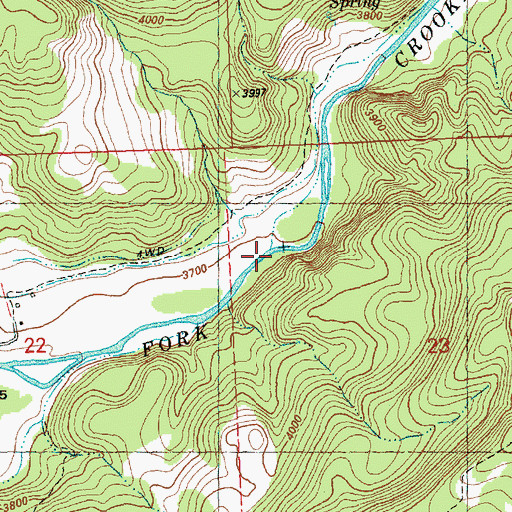 Topographic Map of Committee Creek, OR