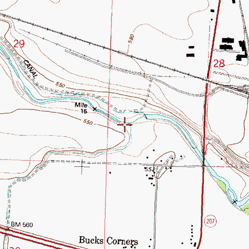 Topographic Map of Butter Creek, OR