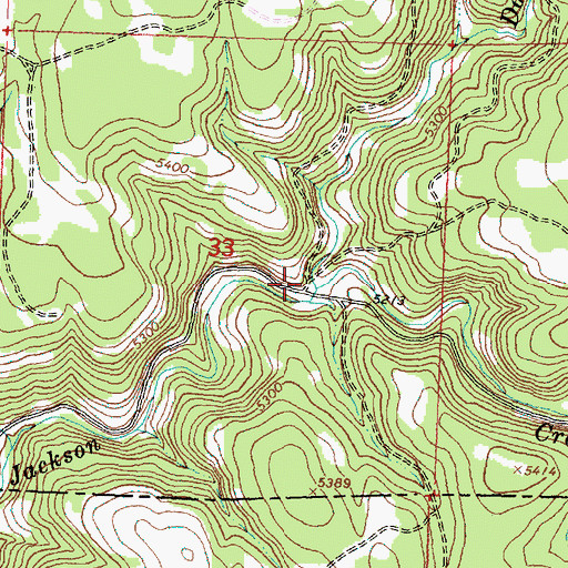 Topographic Map of Double Corral Creek, OR