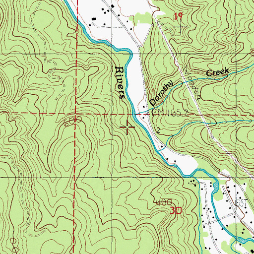Topographic Map of Dorothy Creek, OR