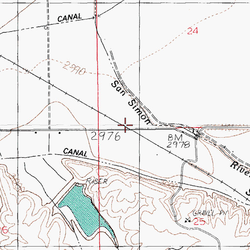 Topographic Map of Solomon Siding, AZ