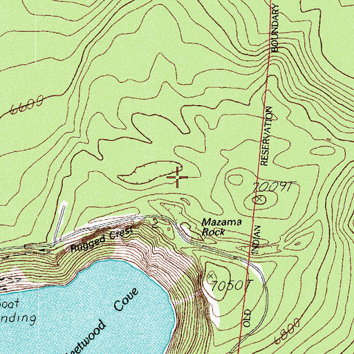 Topographic Map of Mazama Rock, OR