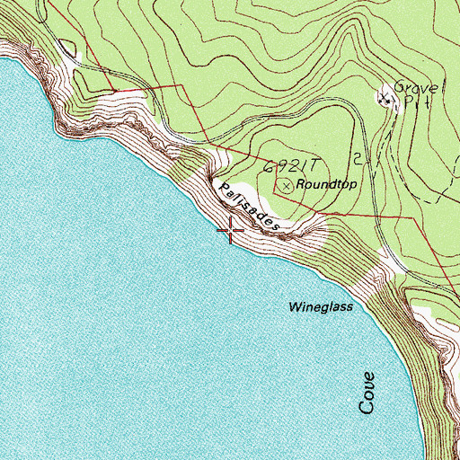 Topographic Map of Palisades, OR