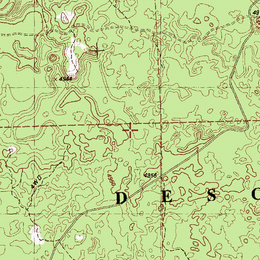 Topographic Map of The Potholes, OR