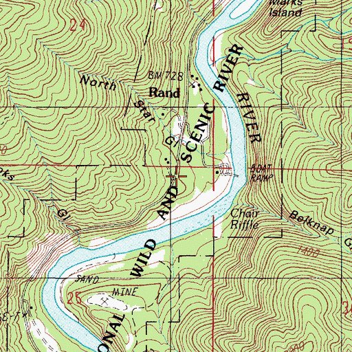 Topographic Map of Rand Ranger Station (historical), OR