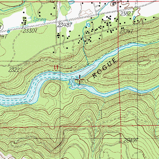 Topographic Map of Skookum Gorge, OR