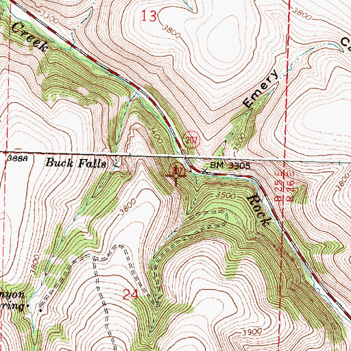 Topographic Map of Stevens Canyon, OR