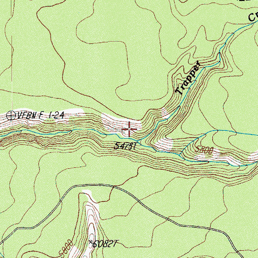 Topographic Map of Trapper Creek, OR