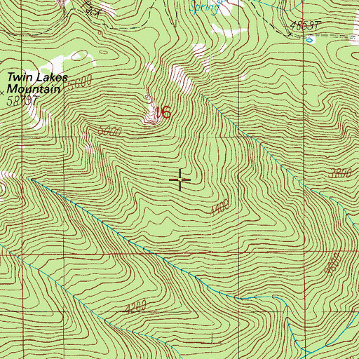 Topographic Map of Umpqua National Forest, OR