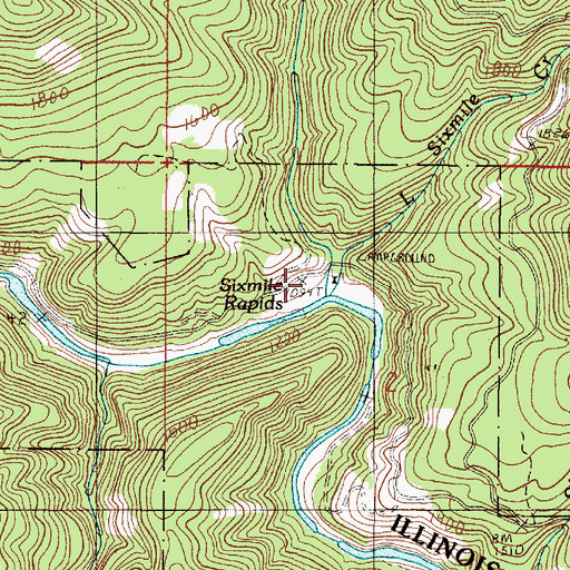 Topographic Map of Wheeler City (historical), OR
