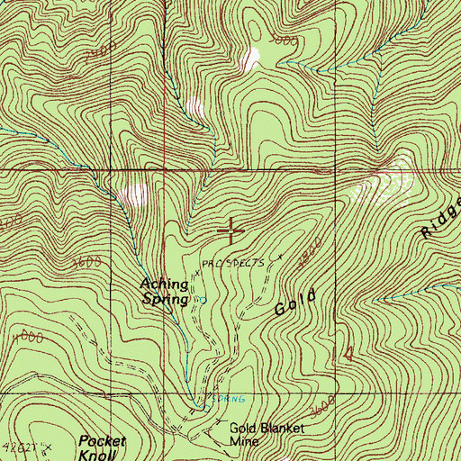 Topographic Map of Pockett Knoll, OR