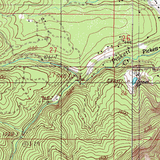 Topographic Map of China Creek, OR
