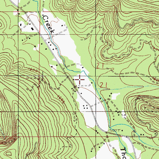 Topographic Map of Ryan Creek, OR