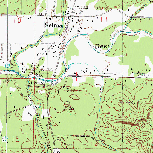 Topographic Map of Schmitts Bayou, OR