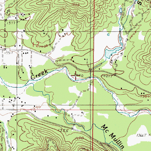 Topographic Map of Salt Gulch, OR