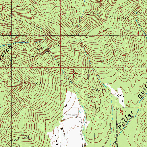 Topographic Map of Bonham Spring, OR