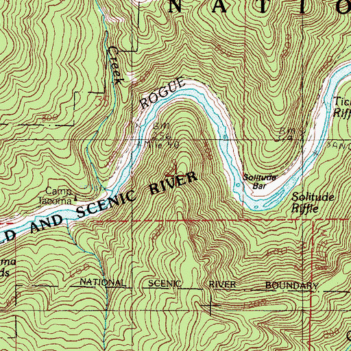 Topographic Map of Sulphur Spring, OR