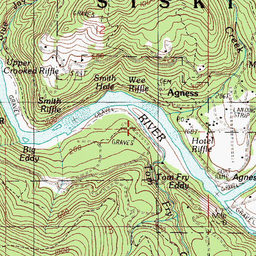 Topographic Map of Tom Fry Creek, OR