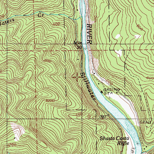 Topographic Map of Anderson Creek, OR