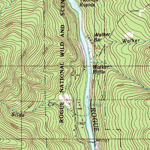 Topographic Map of Cochran Creek, OR