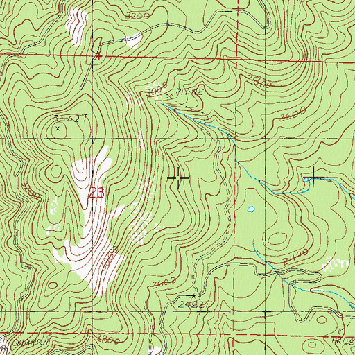 Topographic Map of Chrome Creek, OR