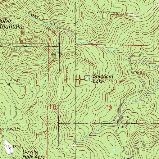 Topographic Map of Southard Lake, OR