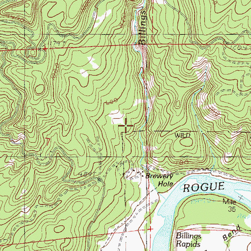 Topographic Map of Doerr Creek, OR