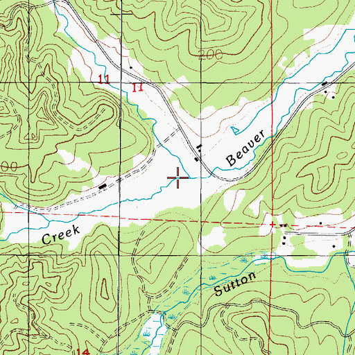 Topographic Map of Bear Creek, OR