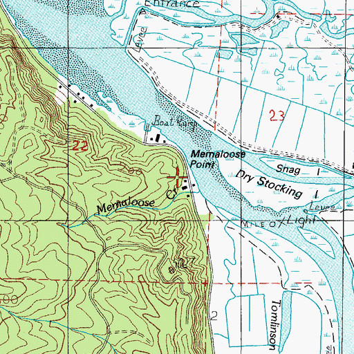 Topographic Map of Memaloose Creek, OR