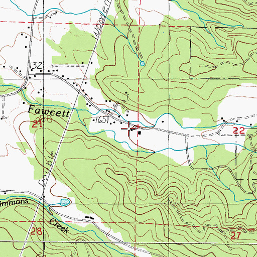 Topographic Map of Marys Creek, OR