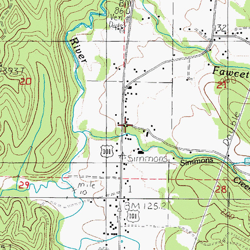 Topographic Map of Nestocton (historical), OR