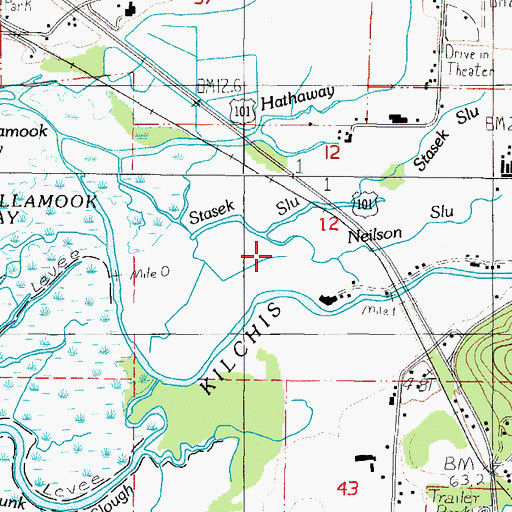 Topographic Map of Neilson Slough, OR