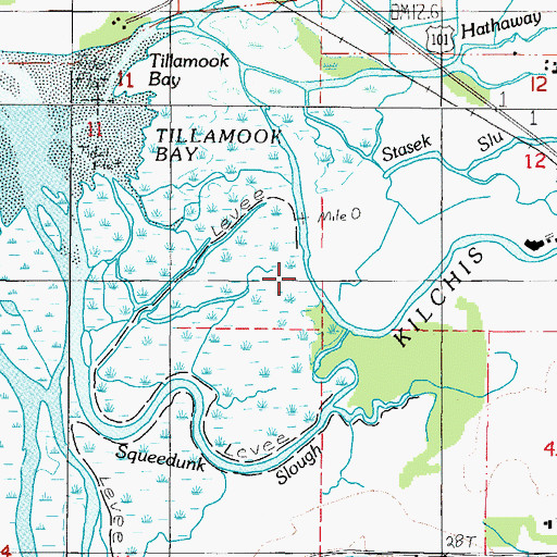 Topographic Map of Stasek Slough, OR
