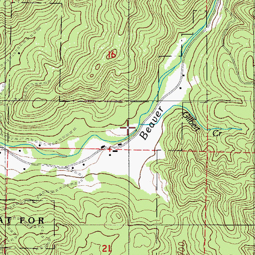 Topographic Map of Gilbert Creek, OR