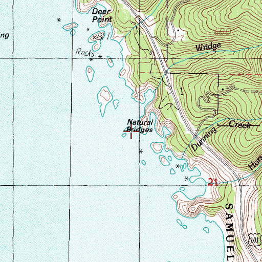 Topographic Map of Seal Point, OR