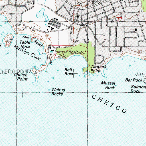 Topographic Map of Tanbark Point, OR