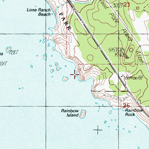 Topographic Map of Black Point, OR