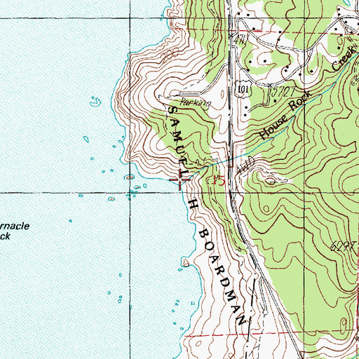 Topographic Map of House Rock Creek, OR