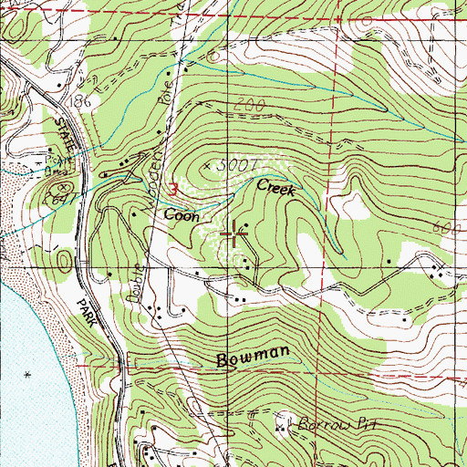 Topographic Map of Greenhill, OR