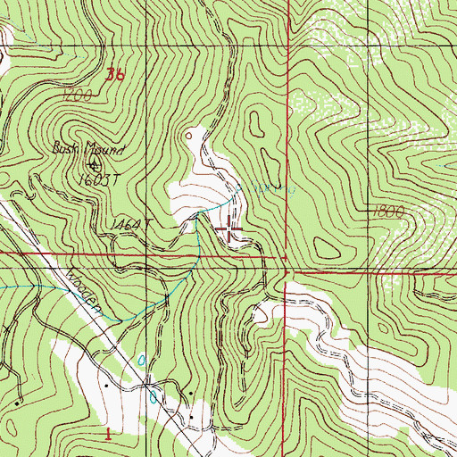 Topographic Map of Alder Spring, OR