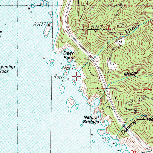Topographic Map of Wridge Creek, OR