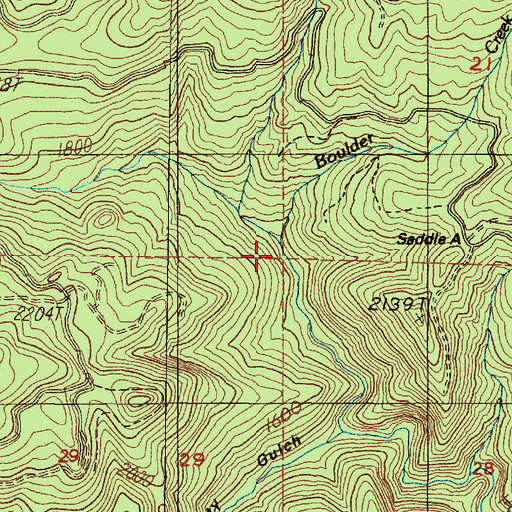 Topographic Map of Ragsdale Creek, OR