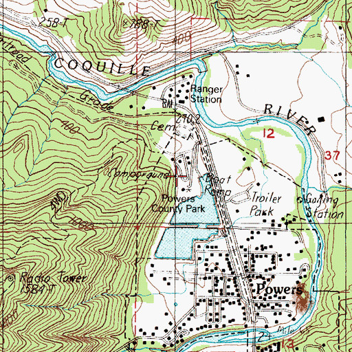 Topographic Map of Morris Creek, OR
